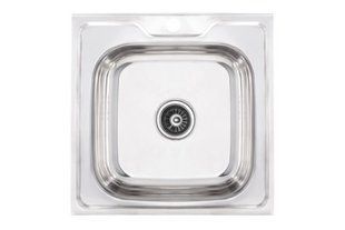 Мойка нерж. Zerix 50*50, выпуск бол.+ СИФОН, 0,6мм, глубина 160 мм. DECOR ТМ ZERIX BR-0726-LR-1965 фото