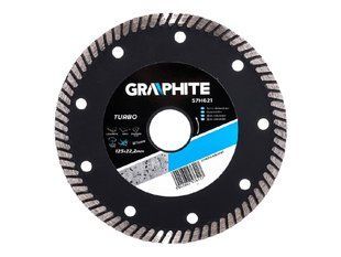 Диск алмазный отрезной турбо ультра тонкий 125x22.2 мм Graphite BR-0726-NN-3663 фото