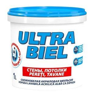 Краска акриловая для стен и потолков Ultra Biel Sniezka. Матовая. Белая. 1 л. BR-0726-NN-7187 фото