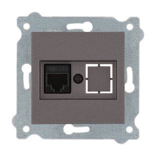 Розетка RJ45 Cat6, мокко, ODAK EXEN BR-0726-NN-14254 фото