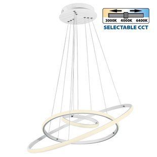 Люстра подвесная LED, 58 W, 3000-6400 K, 3836 lm, белый, CCT, CITY Vivalux BR-0726-NN-15688 фото