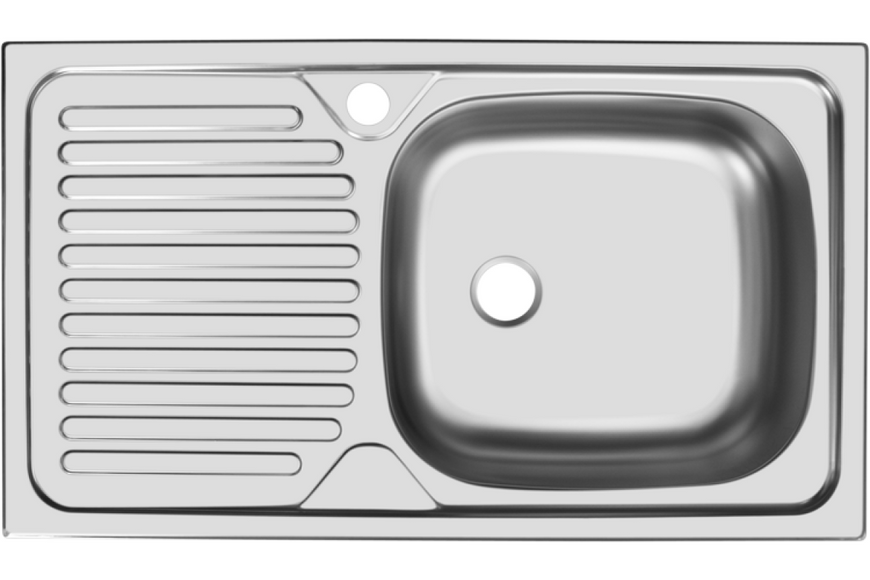 Мойка 'мат', 1 чаша, выпуск бол., п/ч, 0,5мм, правая UKINOX CLM760.435 -GT5K 1R BR-03906 фото