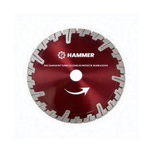 Алмазный диск Turbo 230x3.2x8x22.2 mm, сухая резка, HAMMER BR-0726-NN-3687 фото