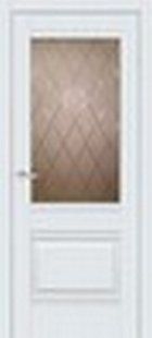 Дверь межкомнатная Валенсия 1.1 Doors. Белый Silk Matt с бронзовым стеклом. 80 x 200 см BR-0726-NN-6213 фото