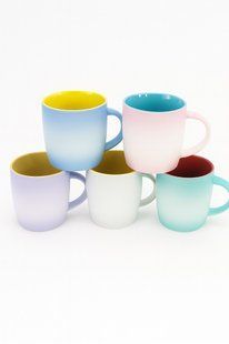 Чашка керамическая, матовая с принтом 350ml BR-0726-NN-1433 фото