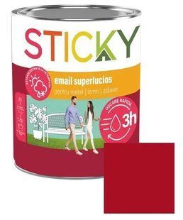 Эмаль, быстрого высыхания, красный, 0.75 L, STICKY BR-0726-NN-7423 фото