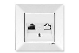 Розетка комп. одинарная (RJ45 CAT5e), серия Meridian - TM VIKO BR-0726-LR-1143 фото