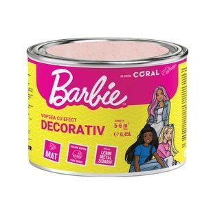 Краска декоративная с блёстками розовая матовая, Barbie Coral Effetto BR-0726-NN-7056 фото
