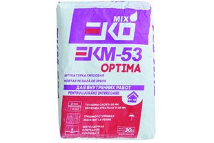 Штукатурка гипсовая EKO MIX EKM-53 OPTIMA 30 кг (45) ЕКМ-53 BR-02404 фото