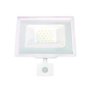 Прожектор LED с датчиком движения, 20Вт, 6500K, IP65, белый, LuminaLED BR-0726-NN-16551 фото