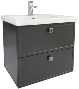 Шкаф с умывальником Alicante 2 80 см антрацит матовый MASHTAB BR-0726-NN-10523 фото