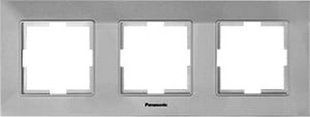 Рама тройная Arkedia Slim Panasonic. Серебро BR-0726-NN-14445 фото