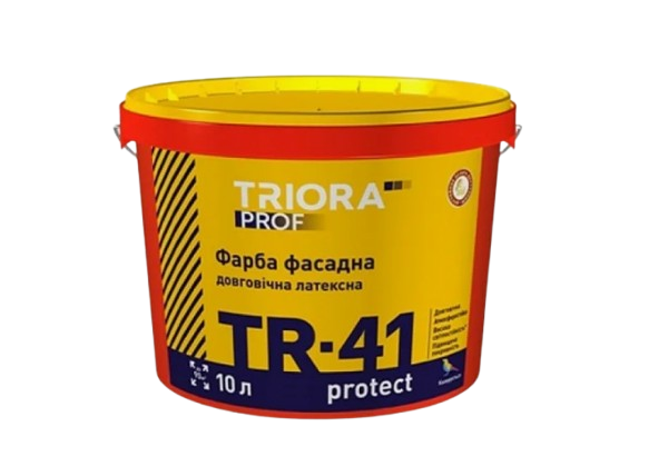 Краска БАЗА TR-41 фасадная латексная долговечная 10 л/12.28 кг Triora BR-08889 фото