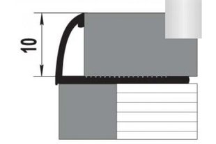 Угол наружный анодированный для плитки до 10мм без покрытия Р10ННГ - 2,7м GRACE BR-00279 фото
