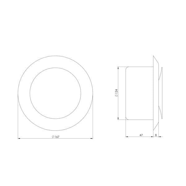 Диффузор металлический приточный DMP125 Europlast. 125 мм. Белый BR-0726-NN-8912 фото
