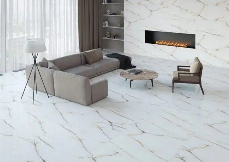 Керамогранит 60x120x1 cm, CRYSTA WHITE, ректификат, глянцевый BR-0726-NN-8258 фото