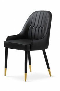 Стул кухонный, экокожа, металлические ножки, черный BR-0726-NN-7643 фото