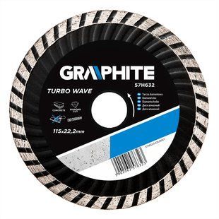Диск алмазный отрезной турбо Wave 115x22.2 мм Graphite BR-0726-NN-3854 фото