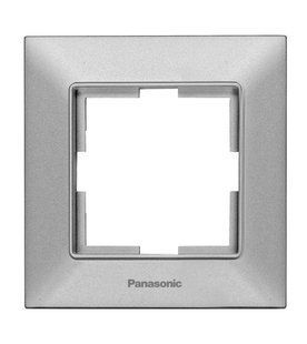 Рамка одинарная, серебро, Arkedia Slim Panasonic BR-0726-NN-14107 фото
