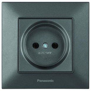 Розетка без заземления Arkedia Slim Panasonic. Дымчатый. BR-0726-NN-14264 фото
