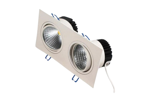 Светильник потолочный точечный прямоуг. LED 2х10W 6400K 1078Lm (белый) / 220-240V / IP20 - HL6712L 016-022-0020 Veronica-20 BR-04496 фото
