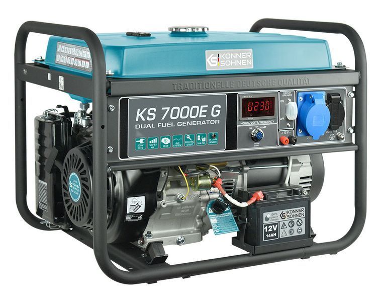 Генератор Газ/Бензин, 5.5kW, 230V, 389cm3, 76kg, AVR, K&ouml;nner&S&ouml;hnen BR-0726-NN-2187 фото
