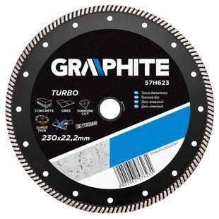 Диск алмазный отрезной ультра тонкий турбо 230x22.2x1.8 мм (57H623) Graphite BR-0726-NN-3884 фото