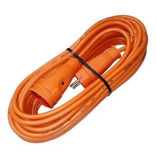 Удлинитель 1 розетка, с заземлением, 20m, 3X1.5mm2, 16A, IP44, оранжевый, TEB BR-0726-NN-16390 фото