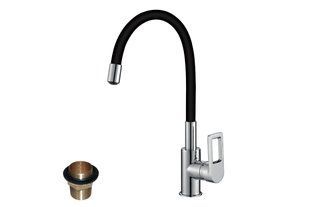 Смеситель Rossinka Z35-35U-Black, кухня, латунный, высокий цв. гибкий излив, однорычажный (к. 35) BR-07650 фото