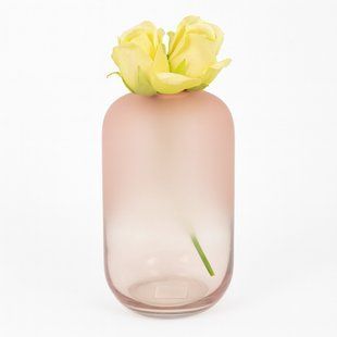 Ваза декоративная, стеклянная, матовое, края розовые, 3050ml, 23х10.5cm BR-0726-NN-0221 фото