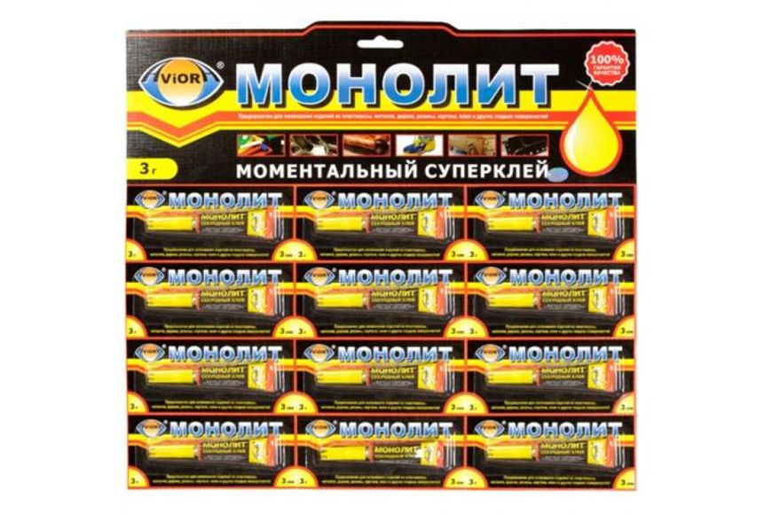 Моментальный клей 'AVIORA - МОНОЛИТ' 3 гр. 403-001 BR-02306 фото