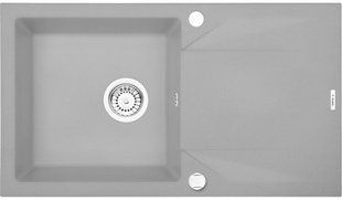 Мойка гранитная EVORA, 780x440x180mm, 1 чаша с крылом для сушки, графит, DEANTE BR-0726-NN-10544 фото