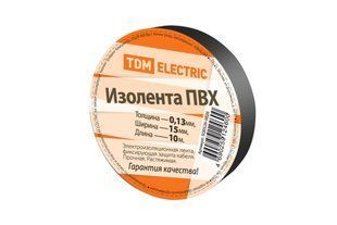Изолента ПВХ 0.13мм х 15мм х 10м (черная) - ТМ TDM BR-0726-LR-0550 фото
