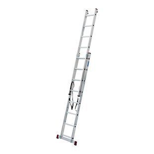 Лестница CORDA из алюминиевая 2&times;8 ступеней, 3.5&ndash;3.98 m, приставная-выдвижная BR-0726-NN-13548 фото