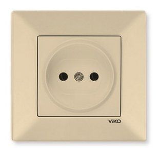 Розетка без заземления Meridian Viko by Panasonic. Крем BR-0726-NN-14463 фото