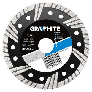 Диск алмазный отрезной турбо 115x22.2 мм Graphite BR-0726-NN-3917 фото