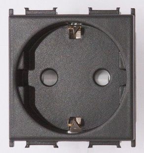 Thea Механизм розетки с/з 2М. черная BR-0726-NN-13930 фото