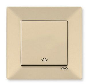 Выключатель перекрестный одноклавишный Meridian Viko by Panasonic. Крем BR-0726-NN-14115 фото