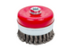 Щетка для УШМ Heavy Duty, 100 мм, М14, 'чашка', крученая проволока 0.5мм MTX 746729 BR-06394 фото 1