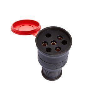 Штепсельное гнездо 3x25A, 3P+E, IP44, резина, черный, Horoz BR-0726-NN-17204 фото