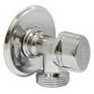 Кран угловой никелированный ARCO. PN16. д 1/2'Н х 3/4'Н. L-94. BR-0726-NN-10356 фото