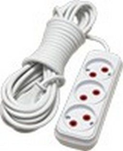 Удлинитель 3 розетки без заземления TEB. 3 м. 10 А. Белый. BR-0726-NN-16397 фото