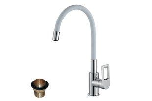 Смеситель Rossinka Z35-35U-White, кухня, латунный, высокий цв. гибкий излив, однорычажный (к. 35) BR-07648 фото