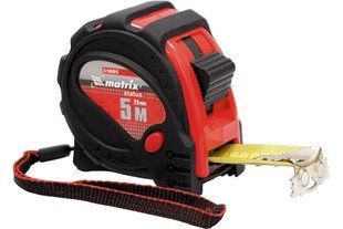 Рулетка 5м х 25мм Status Magnet 3 fixations, обрезиненный корпус, зацеп магнит - TM MTX BR-0726-LR-2030 фото