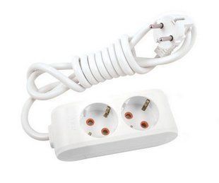 Удлинитель 2 розетки с заземлением Multi-Let Viko by Panasonic. 3 м. Белый BR-0726-NN-16247 фото