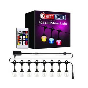 Уличная гирлянда PARADISE RGB, 18 m, 24 лампы, 300 лм, кабель 0,75 mm2, 220 V/24 V, IP44, Horoz BR-0726-NN-14608 фото