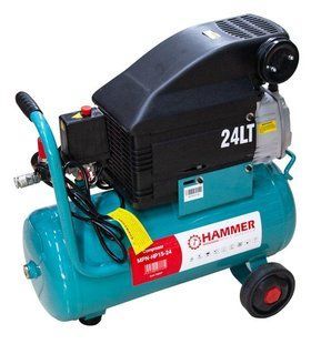 Компрессор воздушный поршневой 24 L 1500 W 8 bar, HAMMER BR-0726-NN-2596 фото
