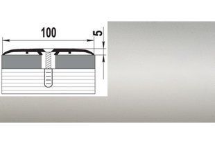 Порог алюминиевый анодированный Серебро А100 100мм*5мм - 0,9м GRACE BR-00527 фото