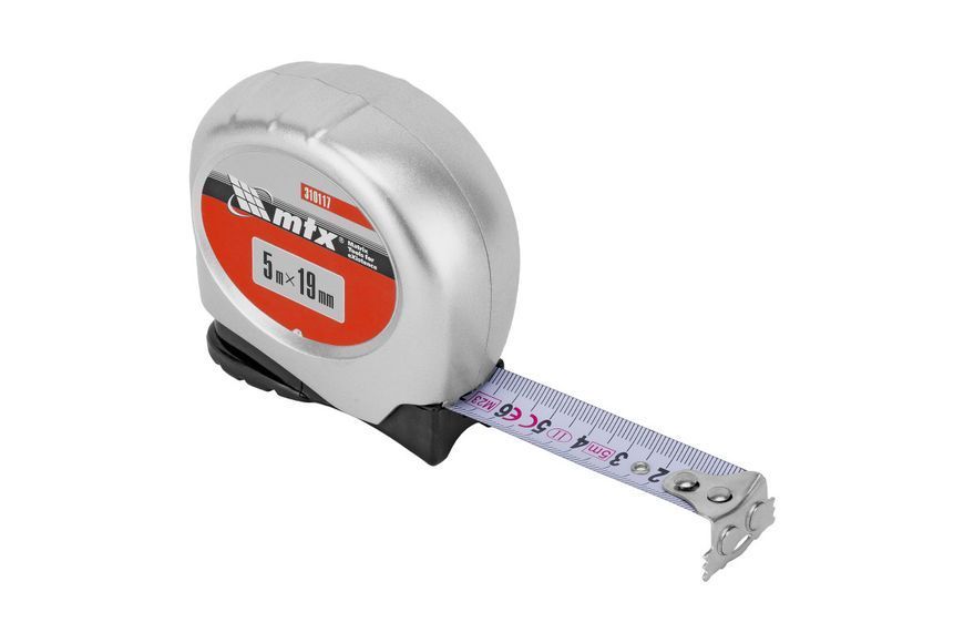 Рулетка 5м х 19мм Magnetic, пластиковый корпус, AUTO фиксация, магнит. зацеп - TM MTX BR-0726-LR-2031 фото