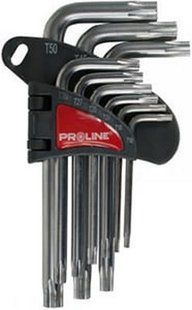 Набор ключей TORX штифтовых удлиненных (9 шт.), T10-T50, Proline BR-0726-NN-5067 фото